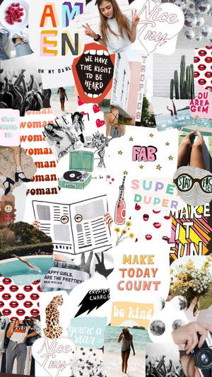 Collage Estético de Mujer — Collage estético Fondos de pantalla