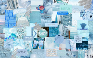 Collage Estético Azul Cielo para PC
