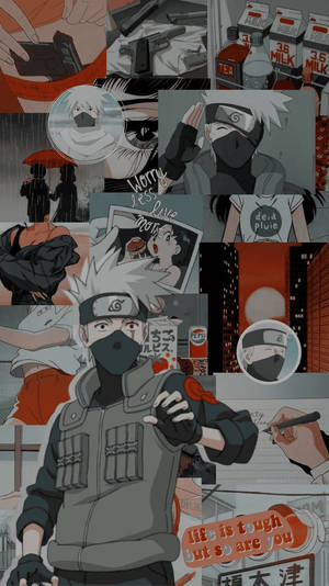 Collage estético de Kakashi de Naruto