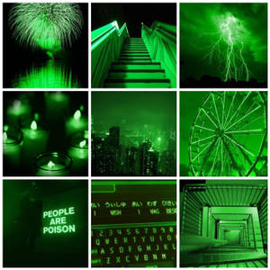 Collage Estético de Cuadros Verde Claro — Verde claro aesthetic Fondos de pantalla
