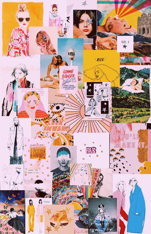 Collage Estético Femenino — Collage estético Fondos de pantalla