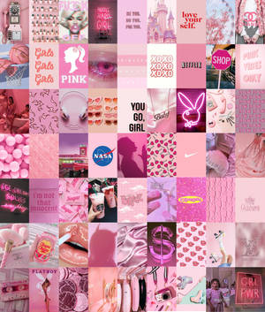 Fondo de pantalla de Collage Estético Rosa Pastel — Estética rosa pastel Fondos de pantalla