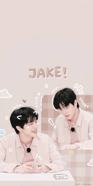 Fondo de pantalla collage estético beige de Jake de Enhypen