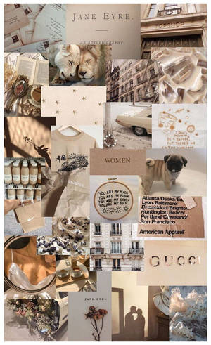 Collage Estético Beige Aleatorio
