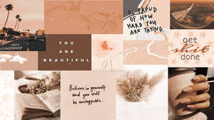 Collage Marrón y Crema para Laptop Pinterest