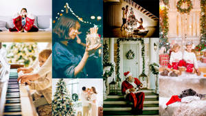 Fondo de pantalla de Collage Musical Navideño