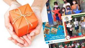 Fondo de pantalla de Collage Navideño de Regalos