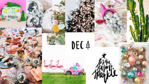 Fondo de pantalla decorativo de collage navideño