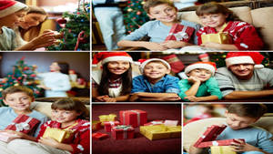 Fondo de pantalla de Collage Navideño Familiar