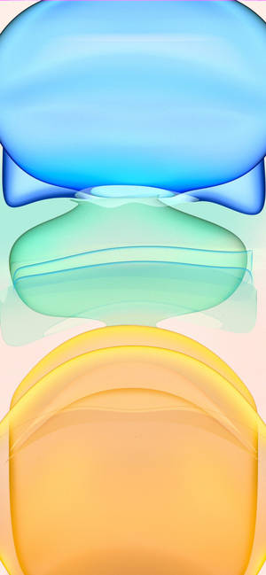 Arte abstracto de fondo de pantalla azul, verde y amarillo para iPhone 11. — iPhone 11 Fondos de pantalla