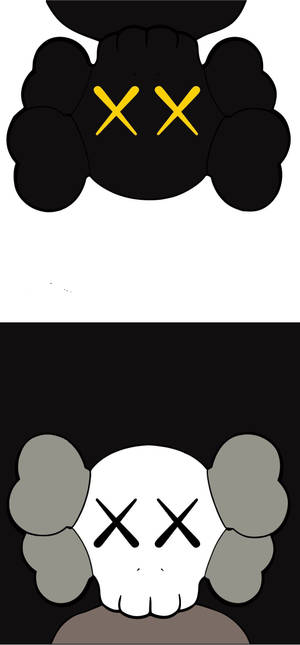 Fondo de pantalla de Compañeros KAWS en Negro y Gris — iPhone 17 Pro Max Fondos de pantalla