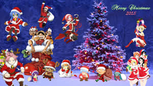 Fondo navideño de Anime