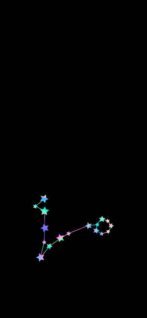 Fondo de pantalla de constelación de Piscis arcoíris — iPhone 13 Pro Max Fondos de pantalla