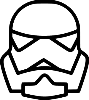 Contorno de casco de stormtrooper de la Primera Orden