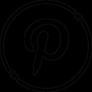 Contorno del logotipo de Pinterest