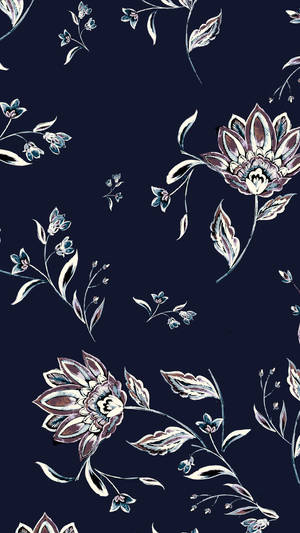 Contornos de Flores Blancas Floral iPhone — Floral iPhone Fondos de pantalla