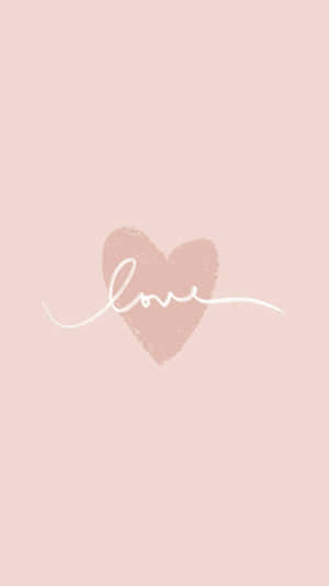 corazón de amor sobre fondo rosa — Corazón de amor Fondos de pantalla