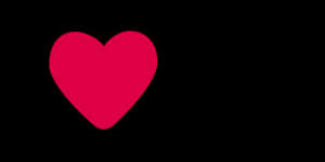 Corazón rojo vibrante sobre fondo negro — Amor Fondos de pantalla