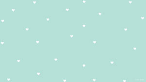 Corazones diminutos sobre verde pastel — Verde pastel Fondos de pantalla