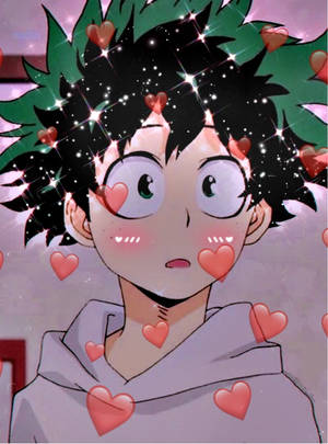 Corazones rojos lindos de Deku