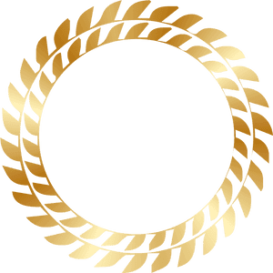 Corona de Laurel Dorada Gráfica