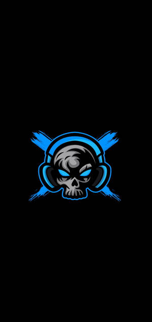 Cráneo con auriculares para gaming logo HD — iPhone 17 Pro Fondos de pantalla