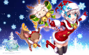 Fondo navideño de anime