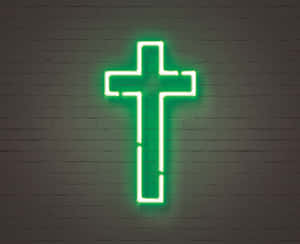 Cruz de neón — GIF de escritorio Fondos de pantalla