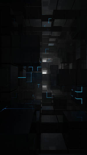 Cubos oscuros de teléfono con luces azules — Teléfono oscuro Fondos de pantalla