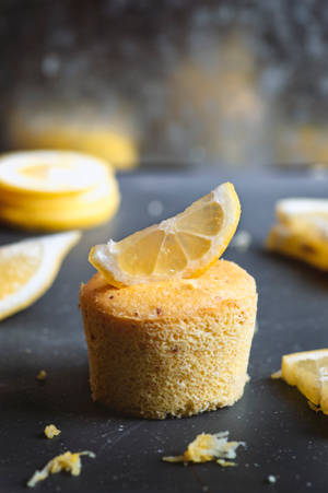 Fondo de pantalla de cupcake con rodaja de limón — 2:3 Fondos de pantalla