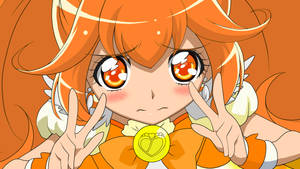 Cure Peace Pelo Naranja Sonrisa Falsa