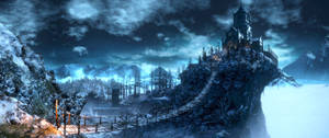 Fondo de pantalla de gráficos ultra panorámicos de una ubicación del juego Dark Souls 3. — 3440x1440 Fondos de pantalla