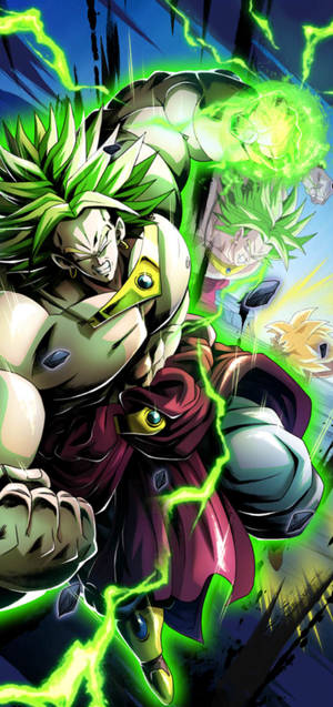 Fondo de pantalla de DBZ Broly SSJ Poder Total. — iPhone Air Fondos de pantalla