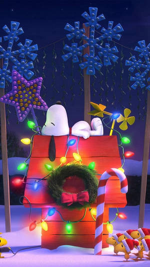 Fondo de pantalla de Decoraciones Navideñas 3D de Snoopy — Snoopy navidad Fondos de pantalla