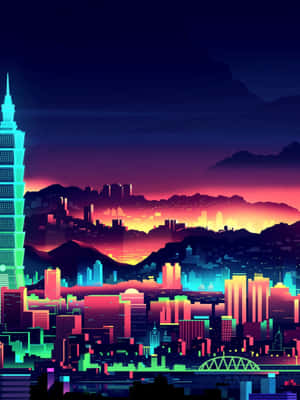 Fondo de Neon City — Ciudad neón Fondos de pantalla