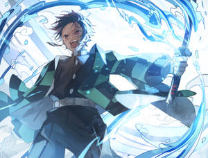 Fondo de pantalla Demon Slayer 4k Tanjiro Agua — Demon slayer 4K GIF Fondos de pantalla