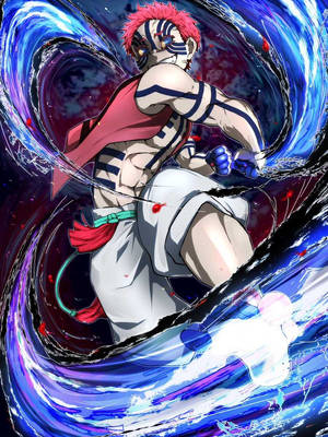 Demon Slayer Akaza Movimiento de Aniquilación Tipo — Anime Fondos de pantalla