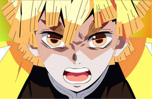 Demon Slayer Zenitsu Primer Plano — Demon slayer zenitsu Fondos de pantalla