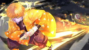 Demon Slayer Zenitsu Velocidad Imponente — Demon slayer zenitsu Fondos de pantalla