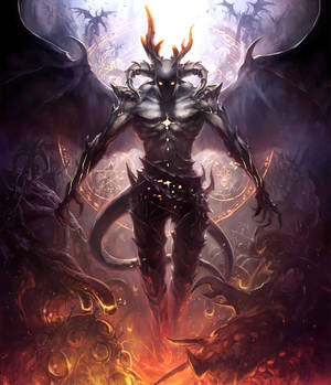 Fondo de pantalla de Demonio Fantasía con Alas — Galaxy Z Fold Fondos de pantalla