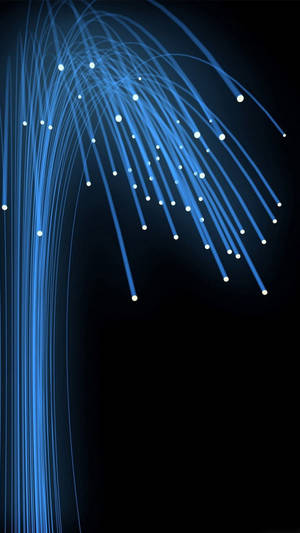 Fondo de pantalla de bloqueo con tiras de luz curva azul.