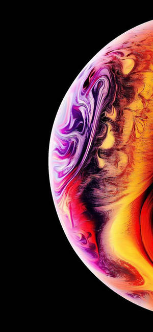 Fondo de pantalla abstracto de media burbuja púrpura veteada para iPhone XR — iPhone Xr Fondos de pantalla