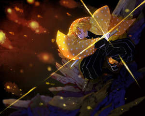 Destello de espada de Zenitsu de Demon Slayer — Demon slayer zenitsu Fondos de pantalla