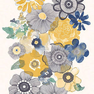 Dibujo Boho Estético de Hermosas Flores