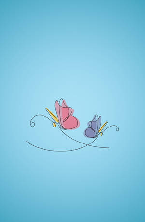 Dibujos de mariposas estética azul simple