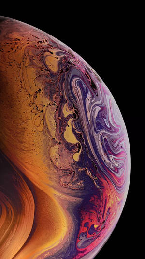 Fondo de pantalla iPhone XR de burbuja abstracta morada y amarilla — iPhone Xr Fondos de pantalla