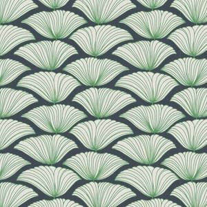 Diseño de vieiras en verde pastel