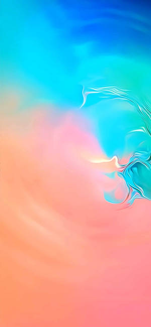 Fondo de pantalla S10 con arte abstracto en acuarela de gradiente rosa, azul y verde. — iPhone 16e Fondos de pantalla