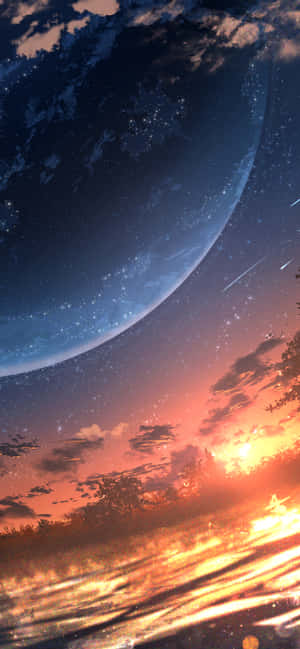 Atardecer Anime iPhone — Galaxia A18 Fondos de pantalla