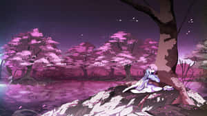 Fondo de anime púrpura